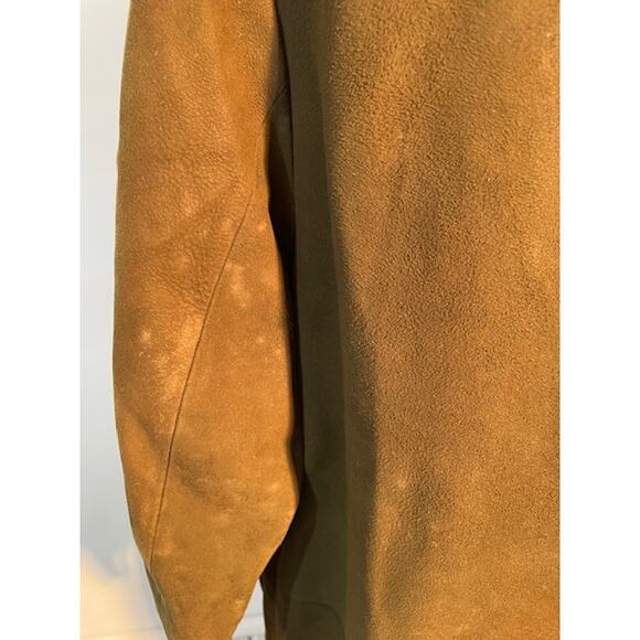 Vintage Lelcoite Espanol Green Suede Leather Women's Coat Size Large - Picture 5 of 7